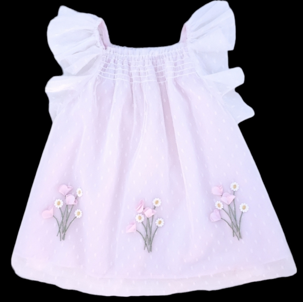 Biscotti Collection Party Dress White|Pink Toddler Girls Size 2T